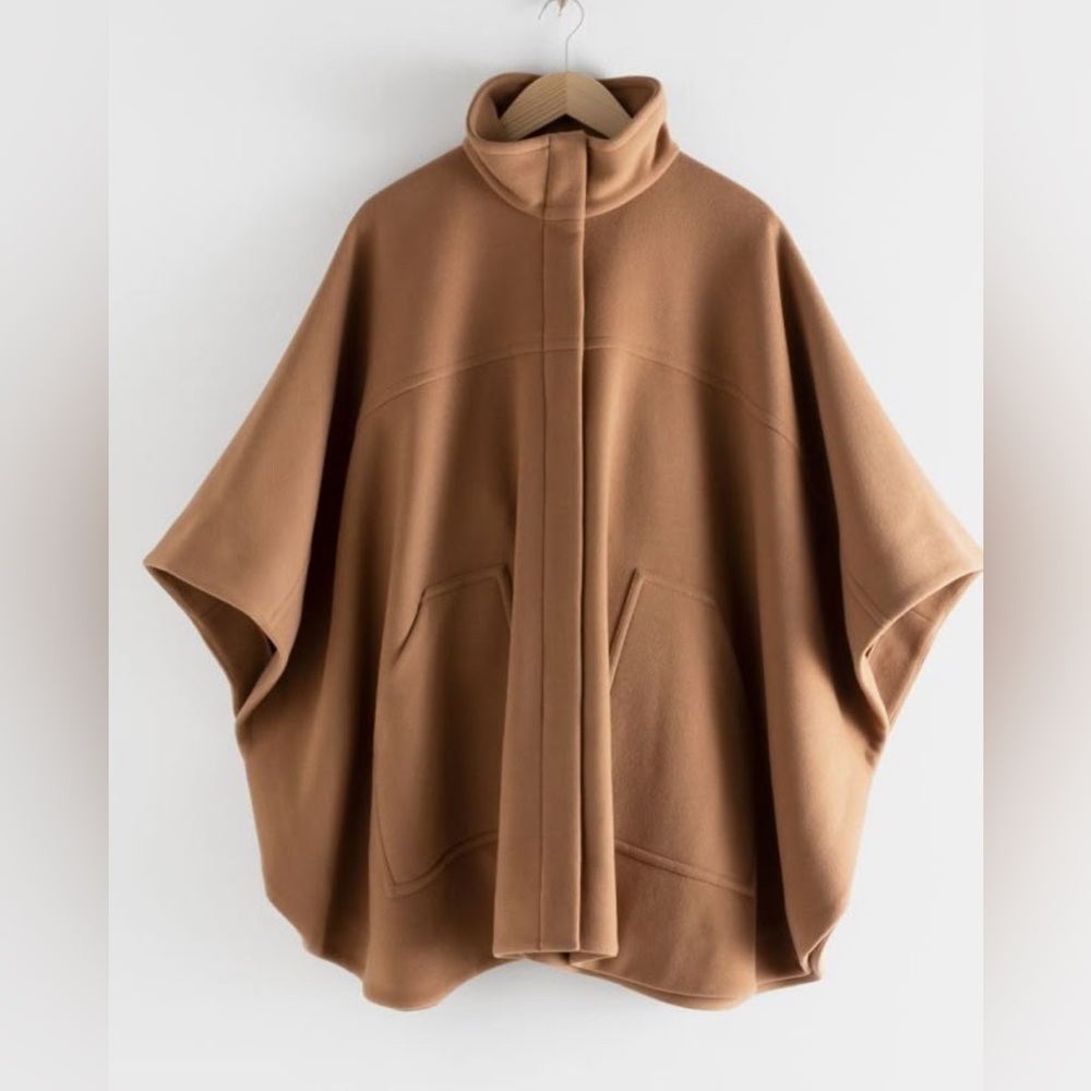 Wool Blend Camel Cape XS/S